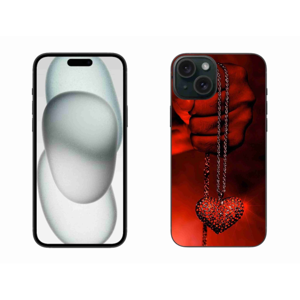 Gelový kryt mmCase na iPhone 15 Plus - náhrdelník