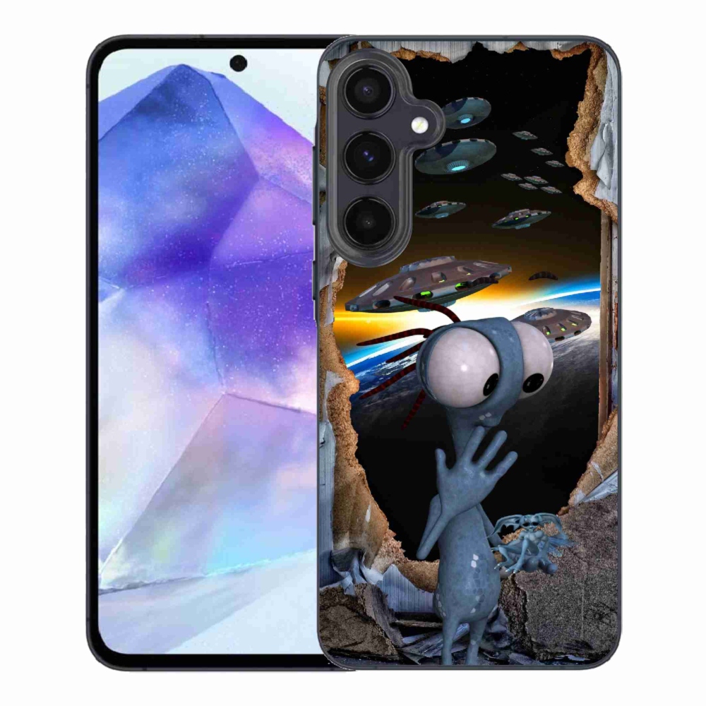 Gelový kryt mmCase na Samsung Galaxy A55 5G - mimozemšťan
