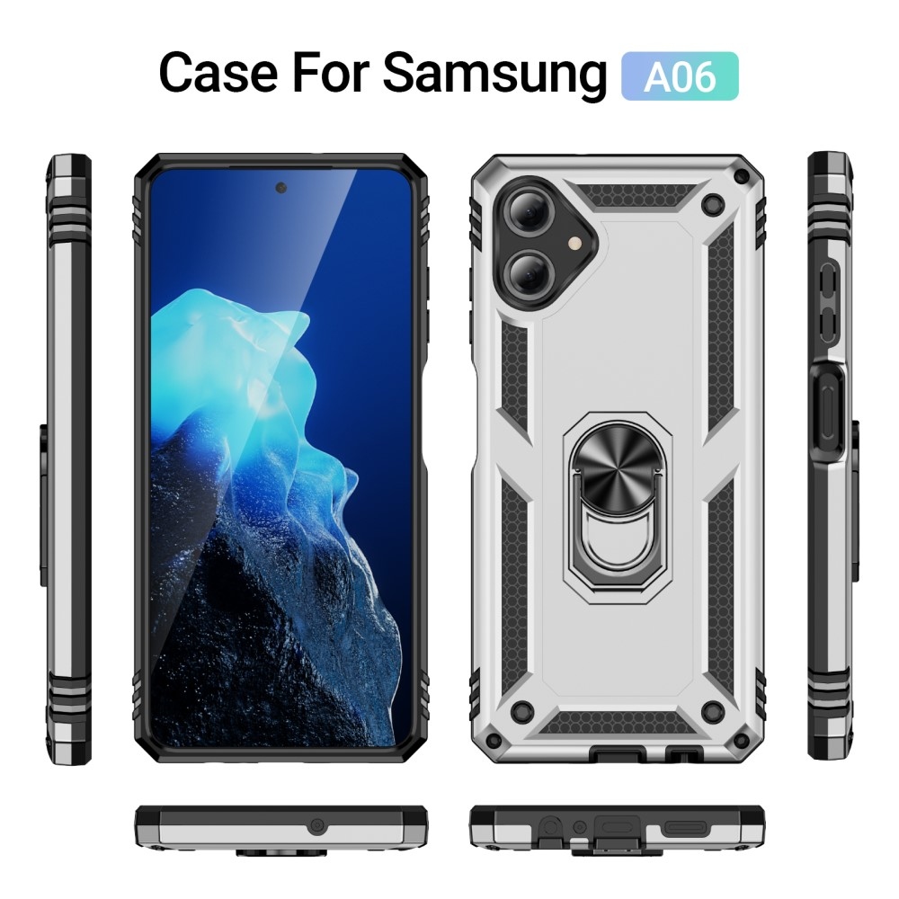 Rings odolný kryt na Samsung Galaxy A06 4G - stříbrný