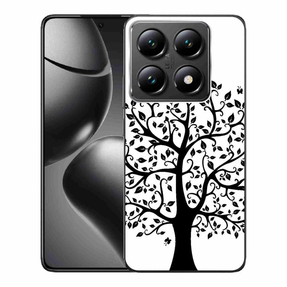 Gelový kryt mmCase na Xiaomi 14T Pro - černobílý strom