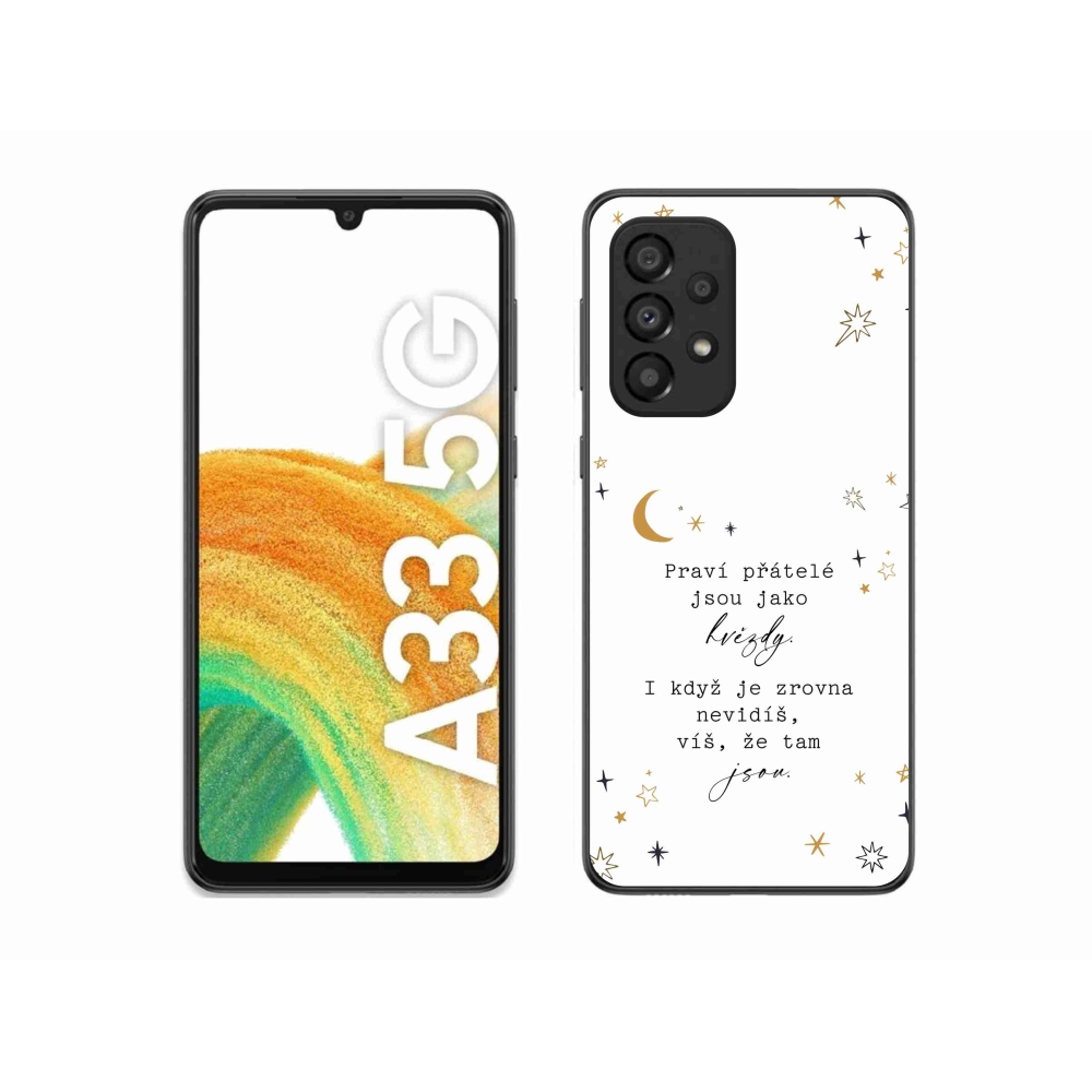 Gelový kryt mmCase na Samsung Galaxy A33 5G - citát 6 bílé pozadí