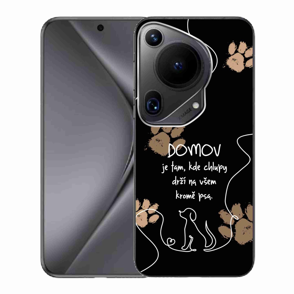 Gelový kryt mmCase na Huawei Pura 70 Ultra - psí motiv černé pozadí