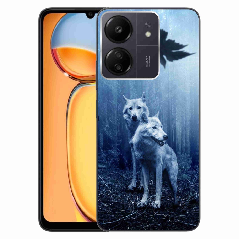 Gelový kryt mmCase na Xiaomi Poco C65/Redmi 13C - vlci v lese