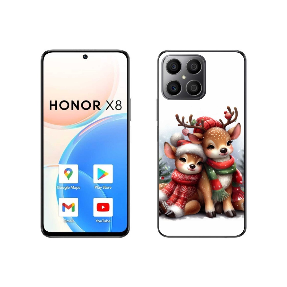 Gelový kryt mmCase na Honor X8 4G - vánoční sobi