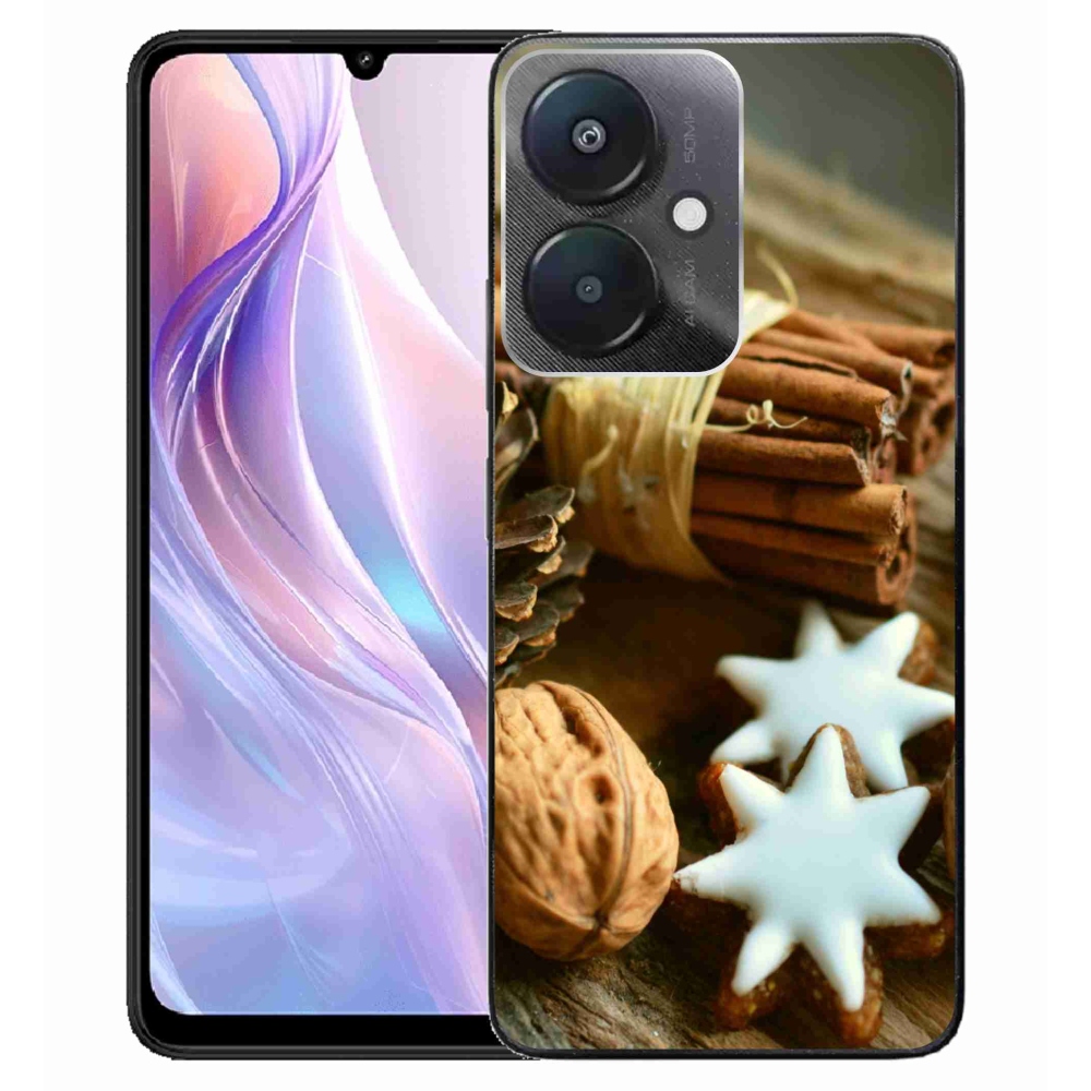 Gelový kryt mmCase na Xiaomi Redmi 13C 5G - skořice a perníčky