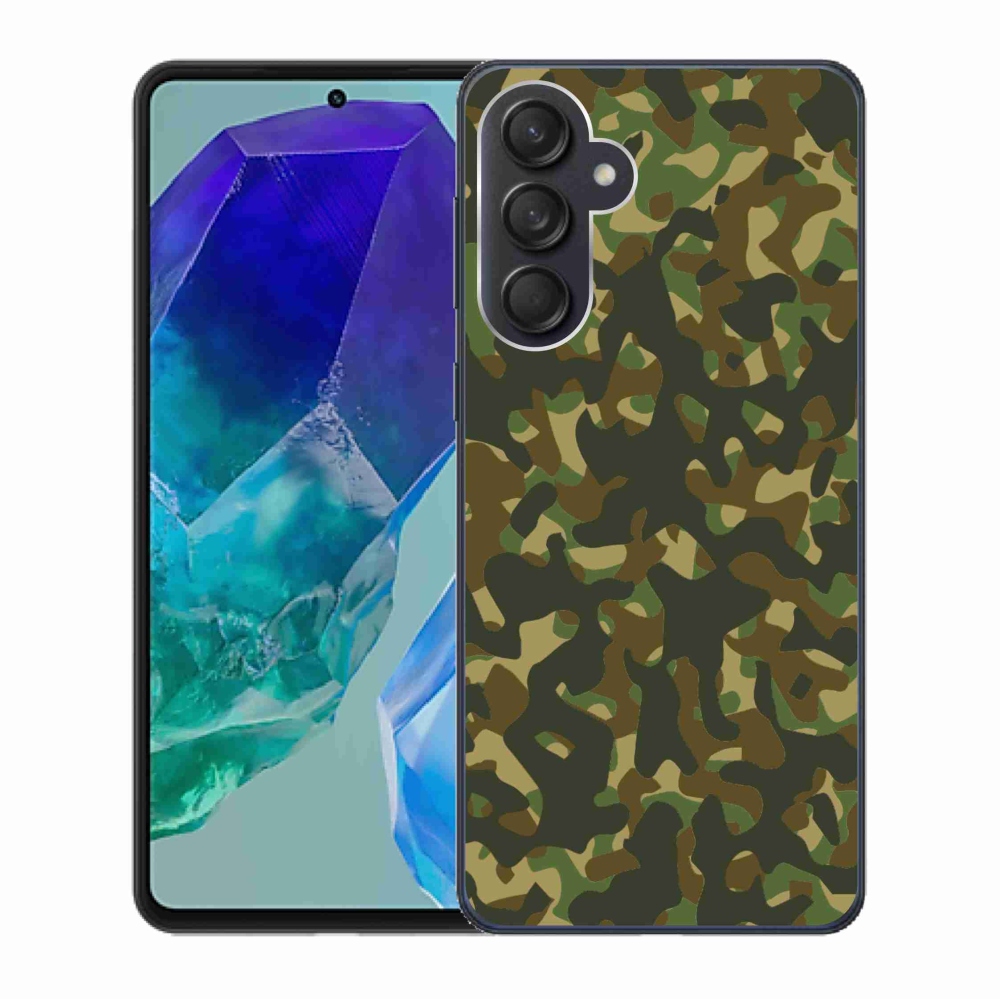 Gelový kryt mmCase na Samsung Galaxy M55 5G - maskáčový vzor 1