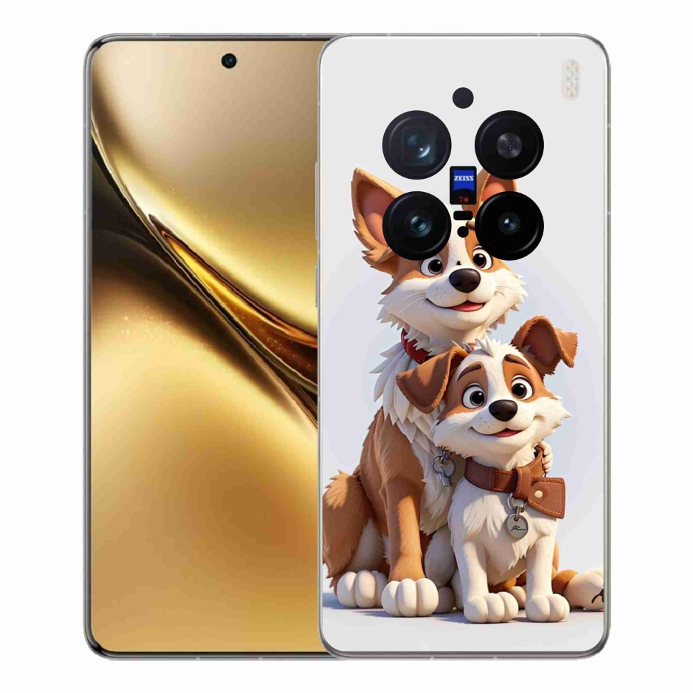 Gelový kryt mmCase na Vivo X200 Pro 5G - kreslení psi