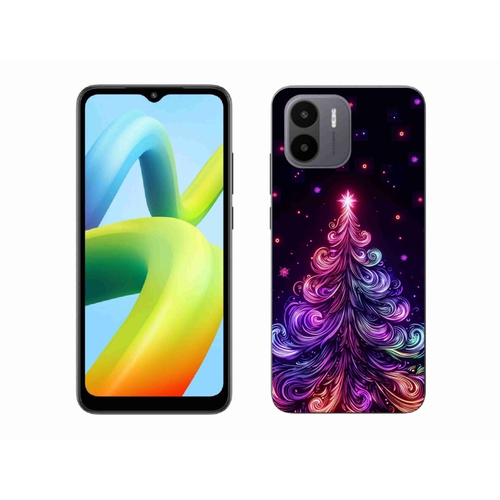 Gelový kryt mmCase na Xiaomi Redmi A1/Redmi A2 - neonový vánoční stromek 1