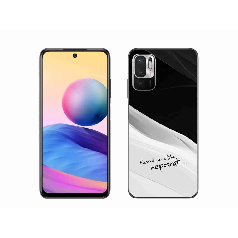 Gelový kryt mmCase na Xiaomi Redmi Note 10 5G - vtipný text 13 bíločerné pozadí