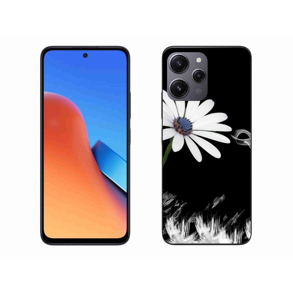Gelový kryt mmCase na Xiaomi Redmi 12 - bílá květina