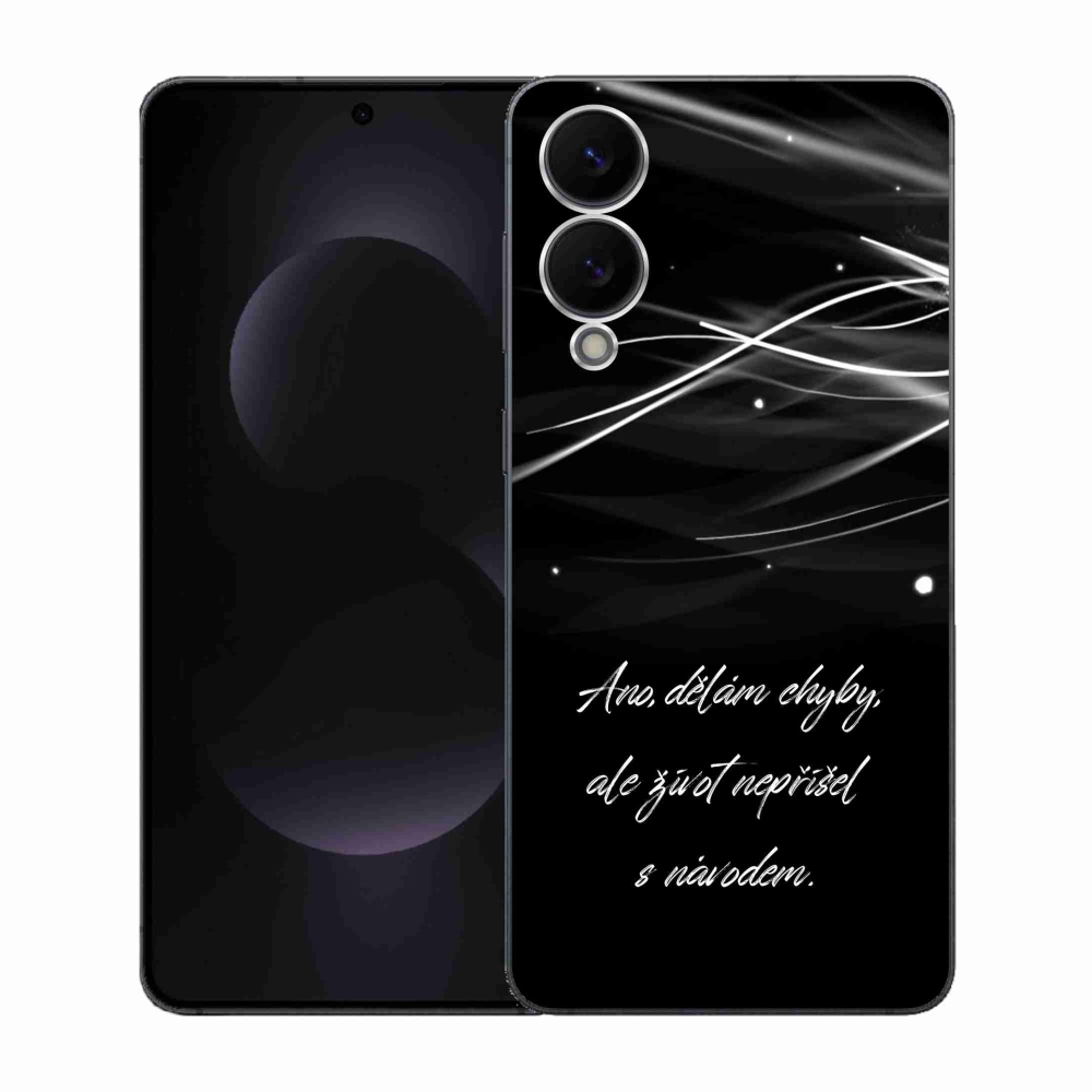 Gelový kryt mmCase na Samsung Galaxy S25 Edge - citát černé pozadí