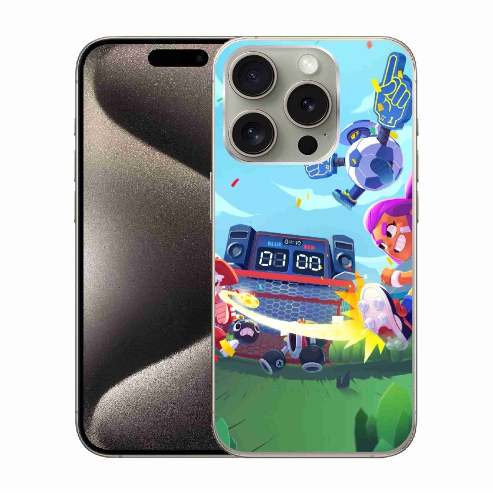 Gelový kryt mmCase na iPhone 15 Pro - brawl stars 1