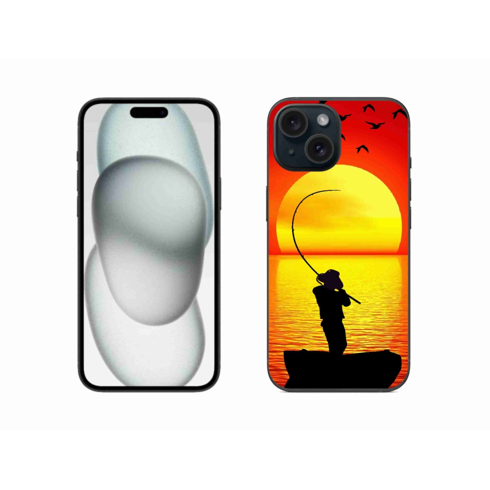 Gelový kryt mmCase na iPhone 15 - rybaření