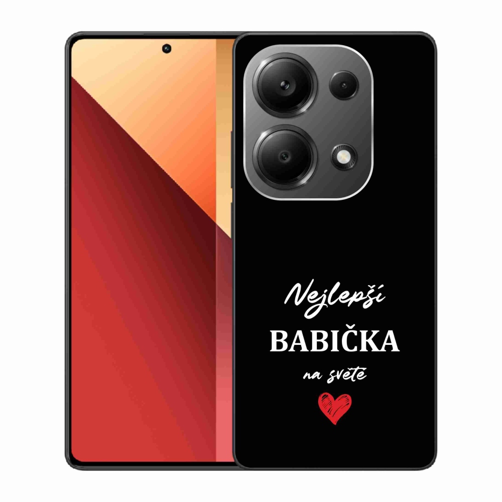 Gelový kryt mmCase na Xiaomi Redmi Note 13 Pro 4G/Poco M6 Pro  - nejlepší babička 1 černé pozadí