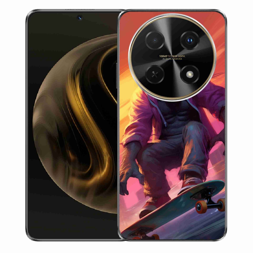 Gelový kryt mmCase na Huawei Nova 12i - gorila na skateboardu