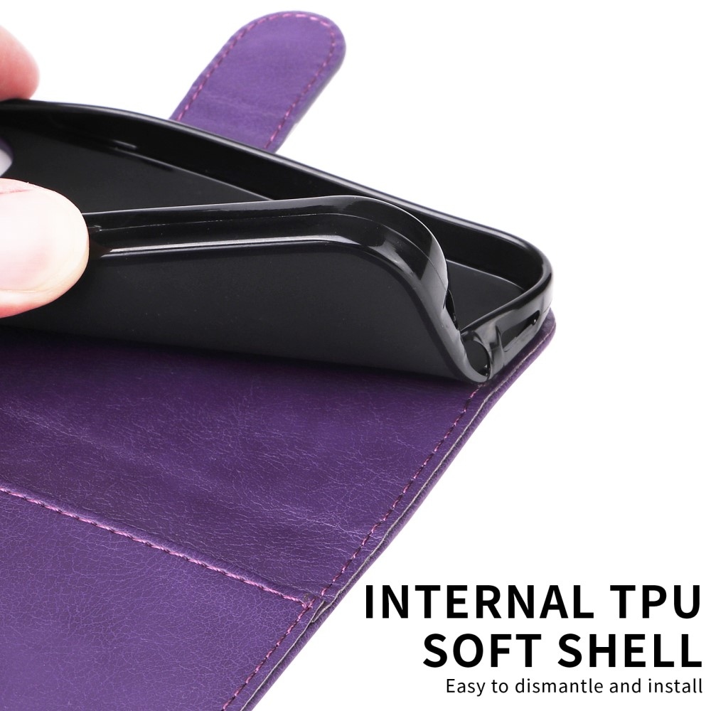 Wallet knížkové pouzdro na Xiaomi Redmi A5 (173.45x79.35x8.45mm) - fialové