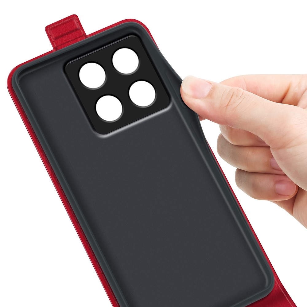 Vertical knížkové pouzdro na Xiaomi 14T Pro - červené