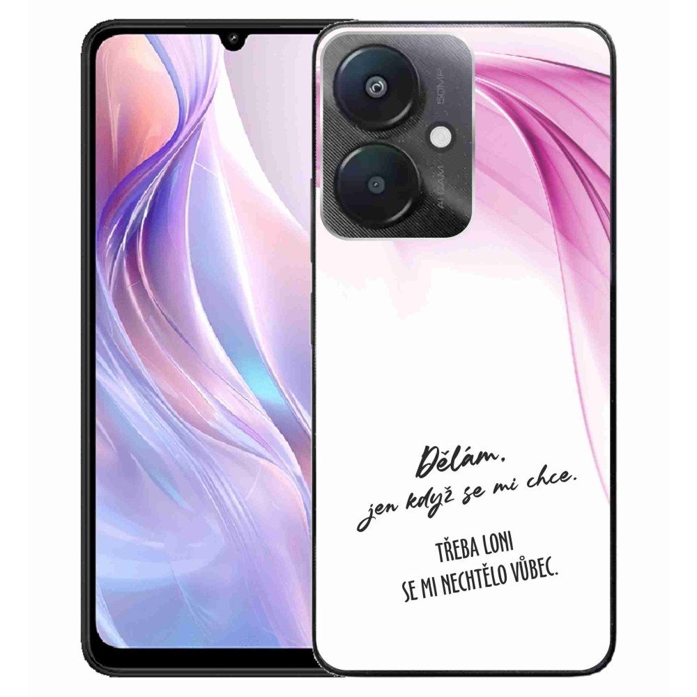 Gelový kryt mmCase na Xiaomi Redmi 13C 5G  - vtipný text 12 bílé pozadí