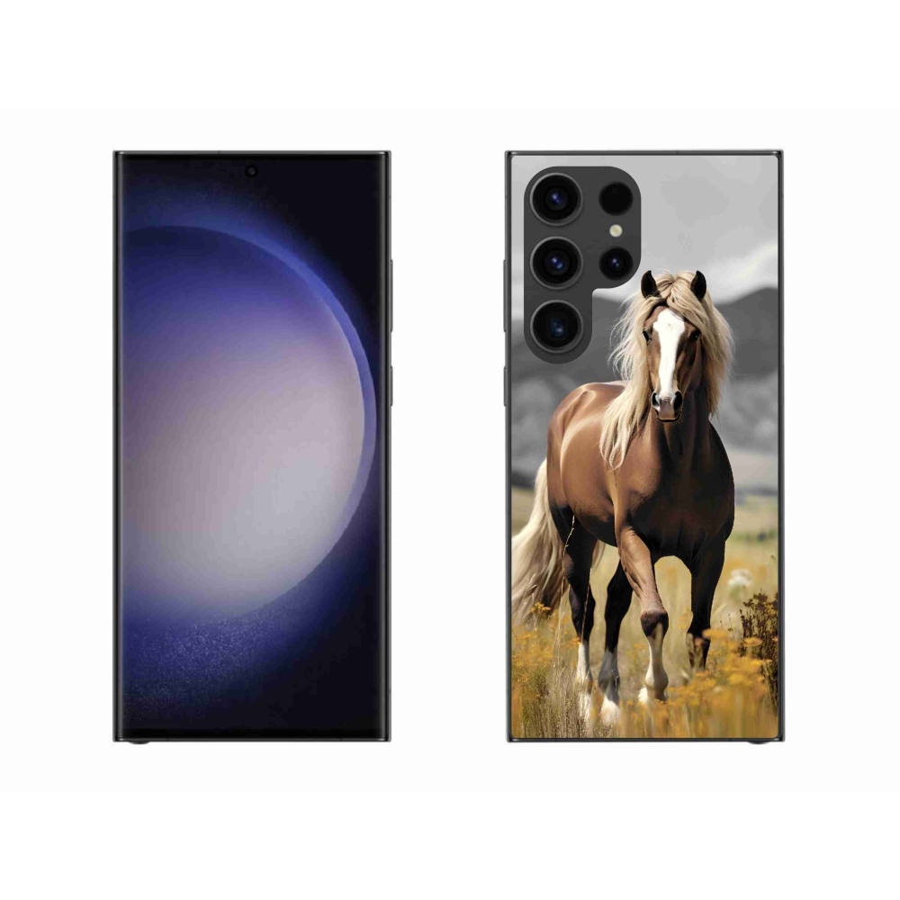 Gelový kryt mmCase na Samsung Galaxy S23 Ultra 5G - hnědý kůň 1