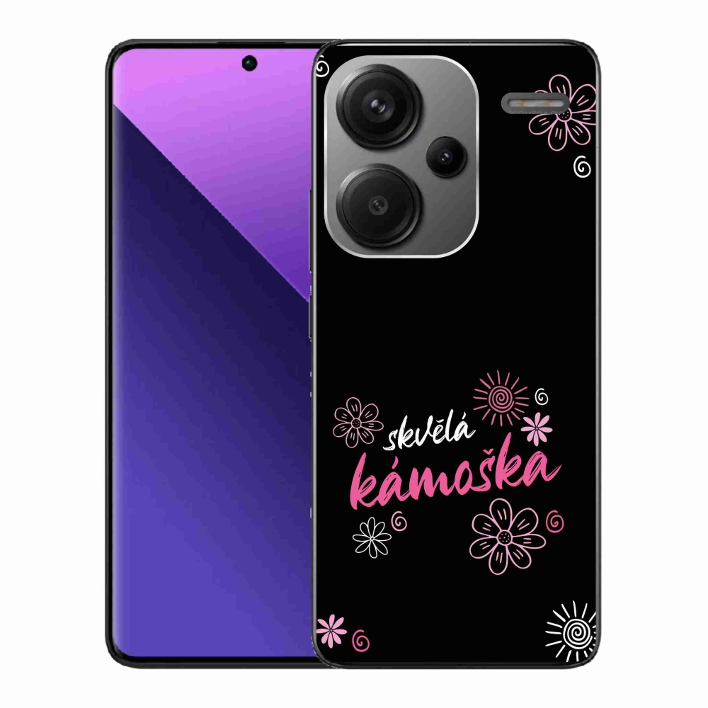 Gelový kryt mmCase na Xiaomi Redmi Note 13 Pro+ 5G - skvělá kámoška černé pozadí