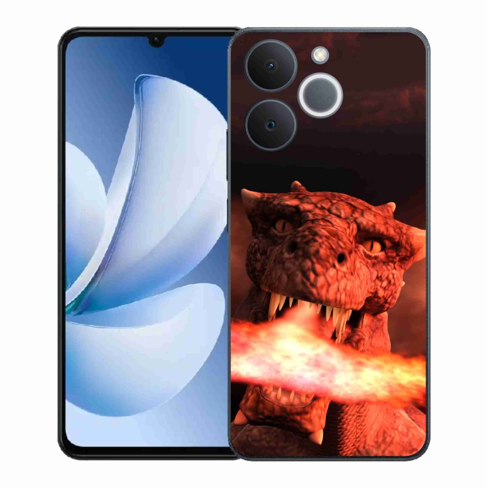 Gelový kryt mmCase na Realme Note 70T - drak