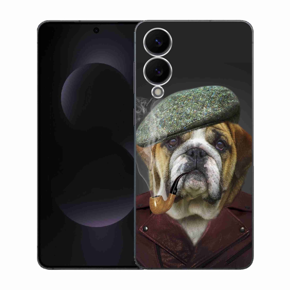 Gelový kryt mmCase na Samsung Galaxy S25 Edge - pes s fajfkou