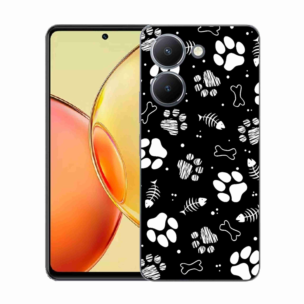 Gelový kryt mmCase na Vivo Y36 - psí tlapky