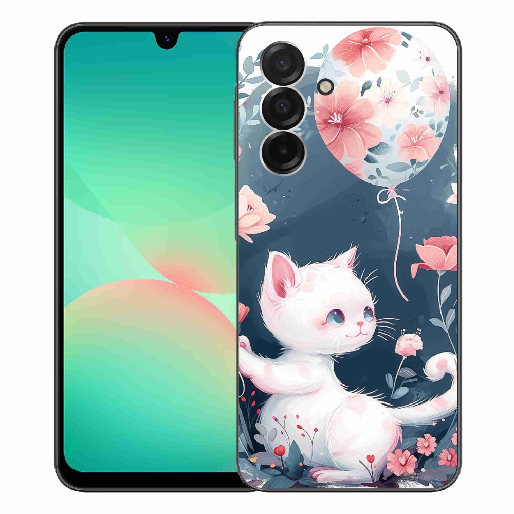 Gelový kryt mmCase na Samsung Galaxy A26 5G - kotě s balónkem