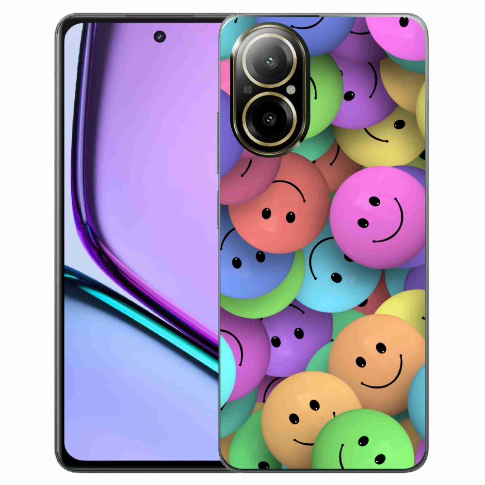 Gelový kryt mmCase na Realme C67 - barevní smajlíci