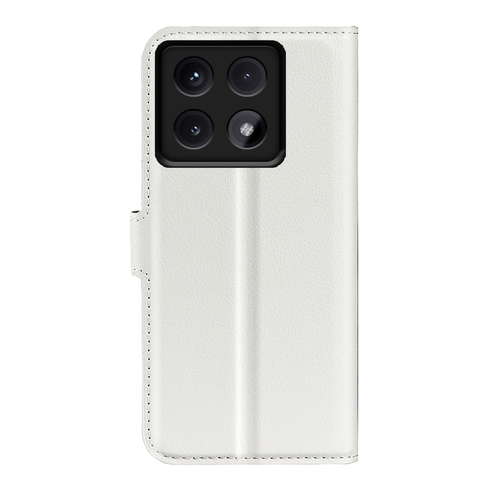 Litchi knížkové pouzdro na Xiaomi 14T - bílé