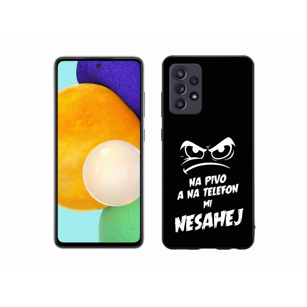 Gelový kryt mmCase na Samsung Galaxy A52/A52 5G - pivní motiv 2 černé pozadí