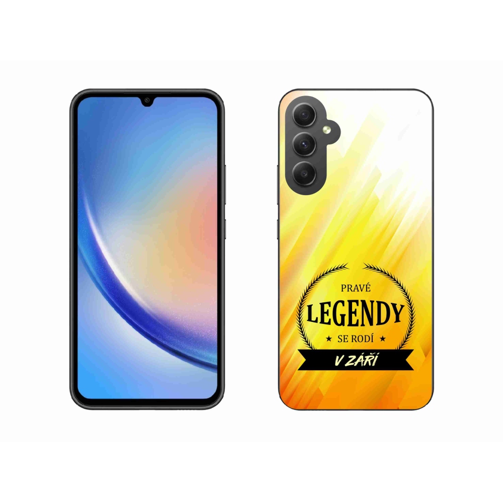 Gelový kryt mmCase na Samsung Galaxy A34 5G - legendy v září žluté pozadí