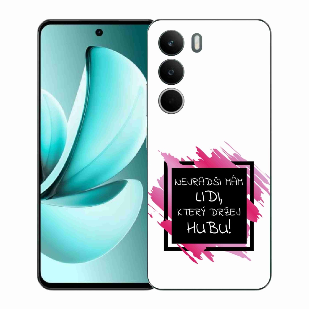 Gelový kryt mmCase na Realme C71 - vtipný text 7 černobílé pozadí