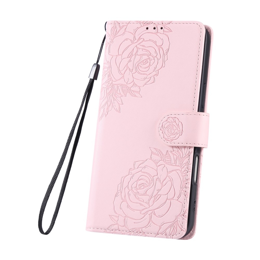 Rose knížkové pouzdro na Xiaomi Poco M7 Pro 5G/Note 14 5G - růžovozlaté