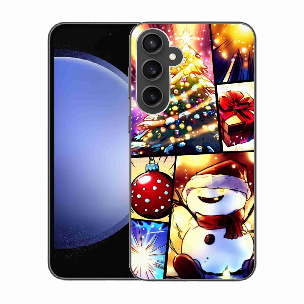 Gelový kryt mmCase na Samsung Galaxy S23 FE - vánoční motivy 1