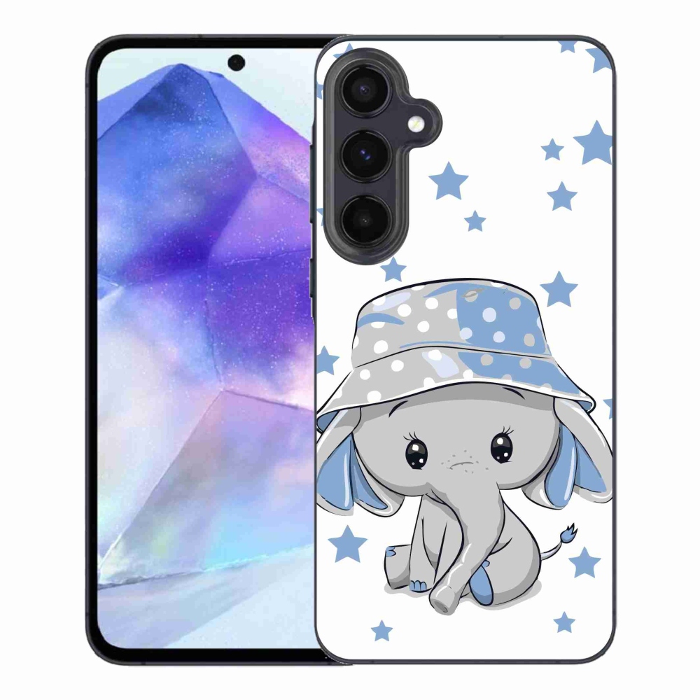 Gelový kryt mmCase na Samsung Galaxy A55 5G - modrý slon