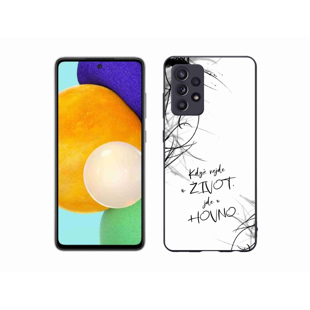 Gelový kryt mmCase na Samsung Galaxy A52/A52 5G - vtipný text 16 bílé pozadí