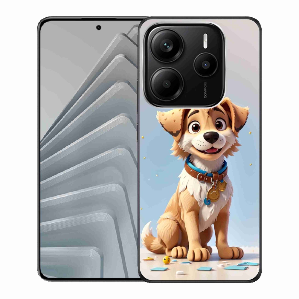 Gelový kryt mmCase na Xiaomi Redmi Note 14 5G - kreslené štěně