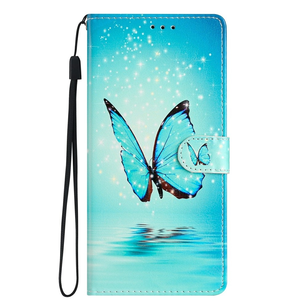 Unique knížkové pouzdro na Samsung Galaxy S25 FE - modrý motýl