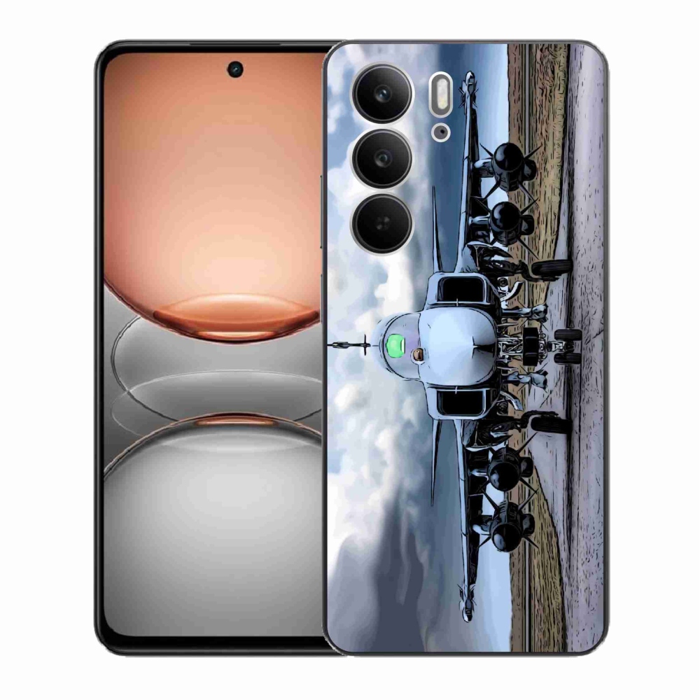 Gelový kryt mmCase na Realme C75 - vojenské letadlo