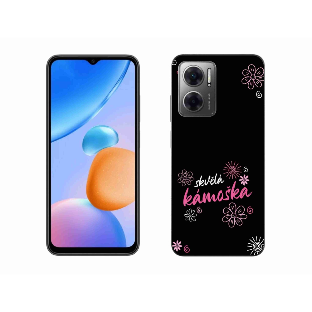 Gelový kryt mmCase na Xiaomi Redmi 10 5G - skvělá kámoška černé pozadí