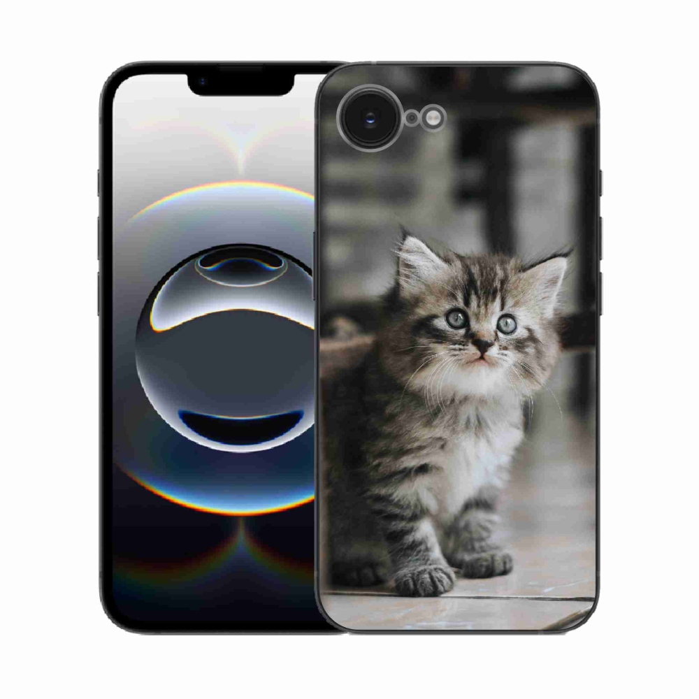 Gelový kryt mmCase na iPhone 16e - koťátko