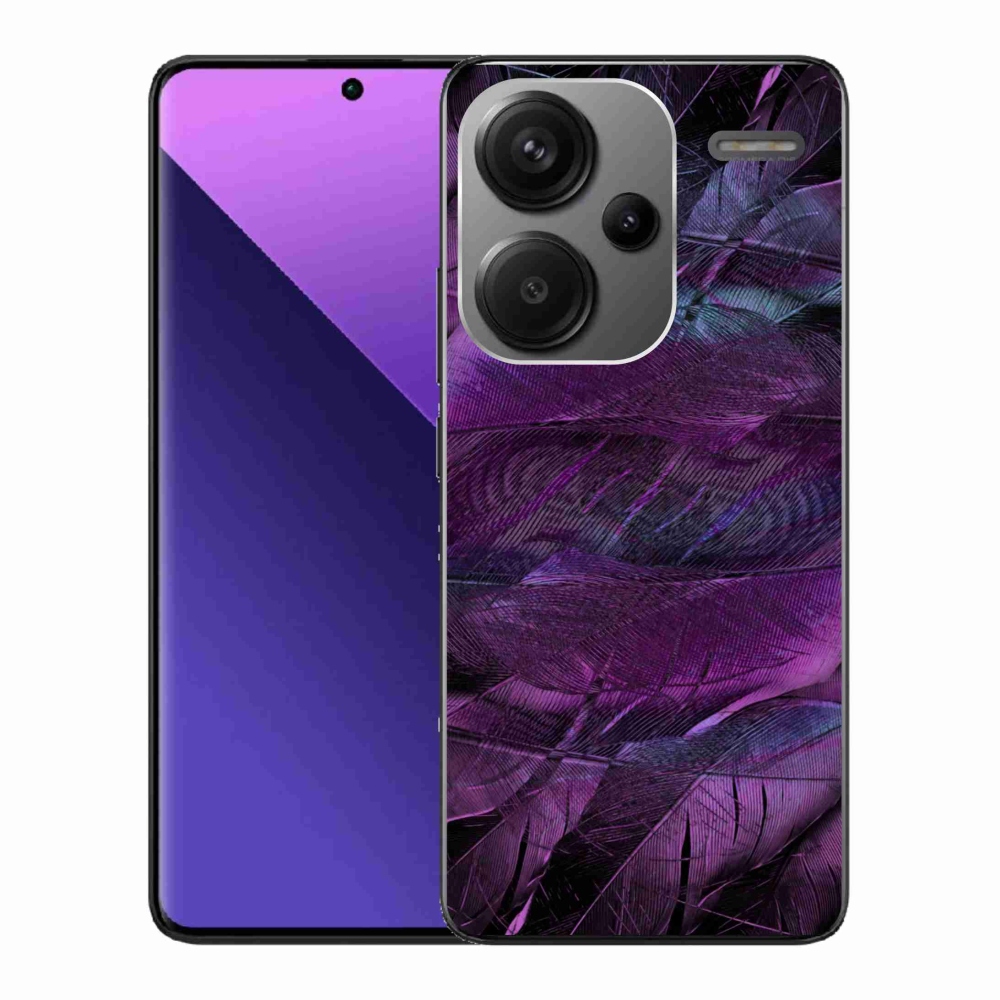 Gelový kryt mmCase na Xiaomi Redmi Note 13 Pro+ 5G - fialová pírka