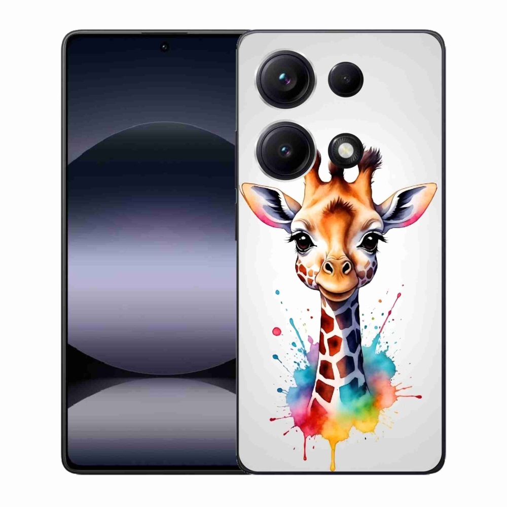 Gelový kryt mmCase na Xiaomi Redmi Note 14S - žirafa 1