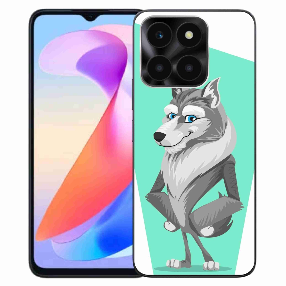 Gelový kryt mmCase na Honor X6a - kreslený vlk