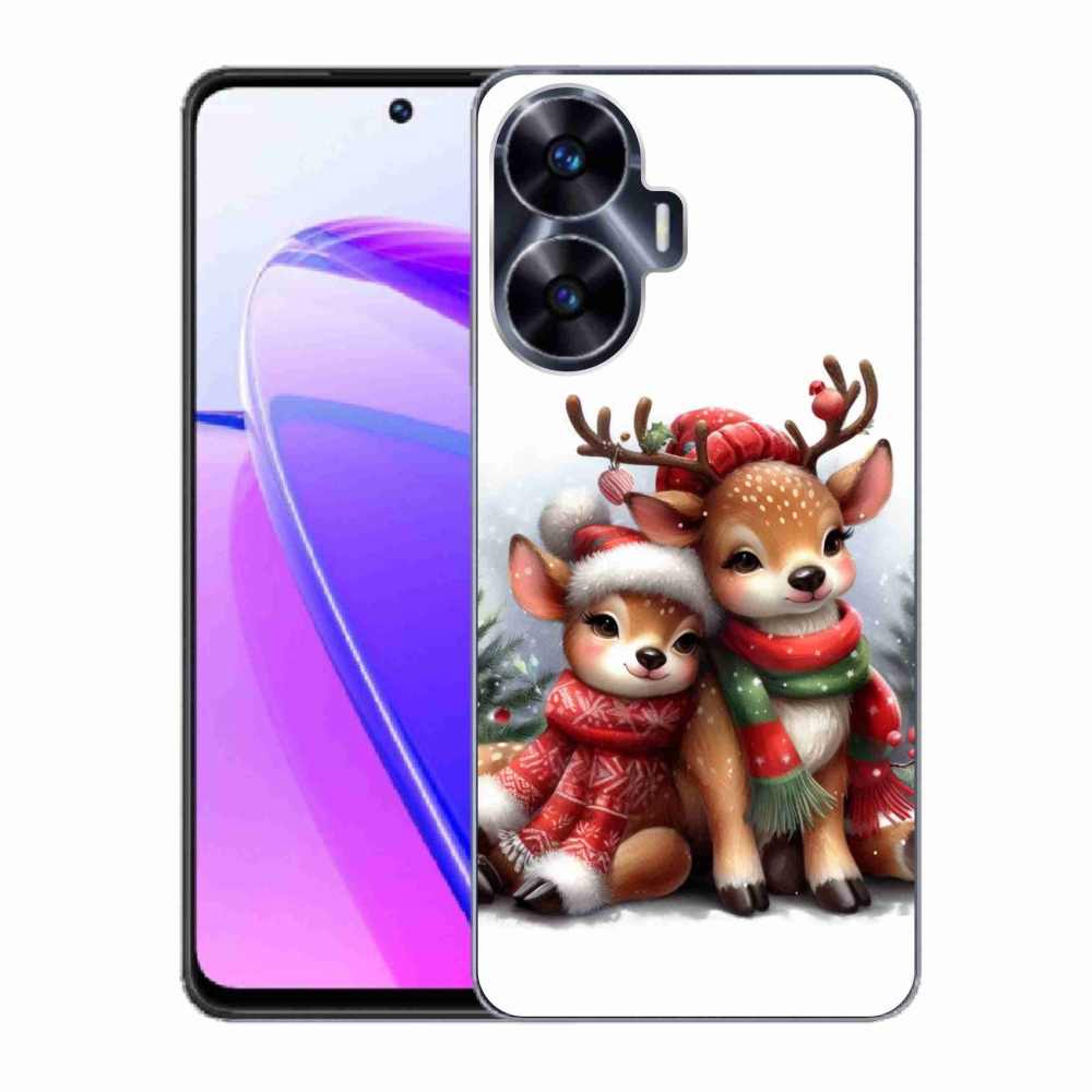 Gelový kryt mmCase na Realme C55 - vánoční sobi