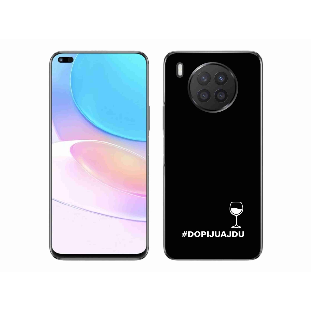 Gelový kryt mmCase na Huawei Nova 8i - vinný motiv černé pozadí