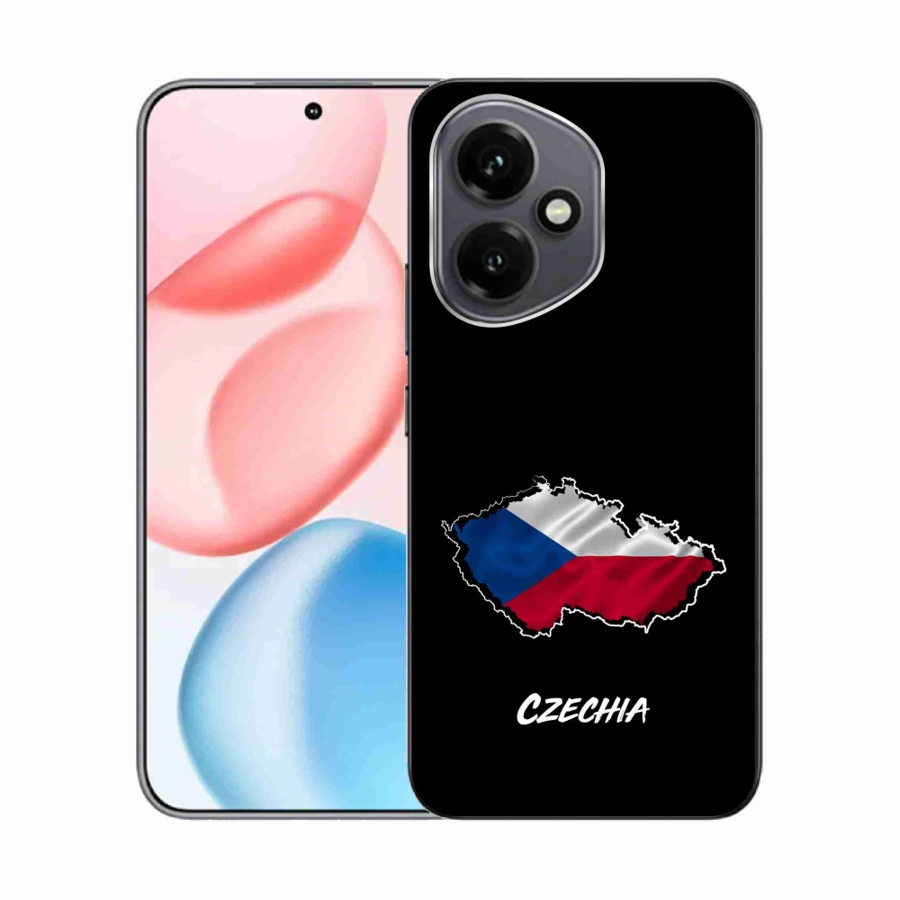 Gelový kryt mmCase na Honor 400 - Czechia černé pozadí