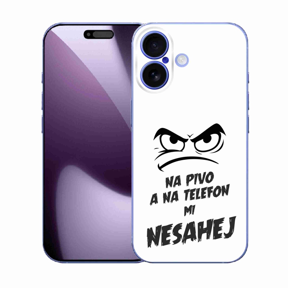 Gelový kryt mmCase na iPhone 17 - pivní motiv 2 bílé pozadí