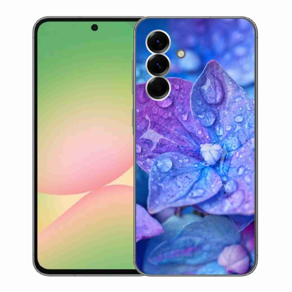Gelový kryt mmCase na Samsung Galaxy A56 5G - fialový květ